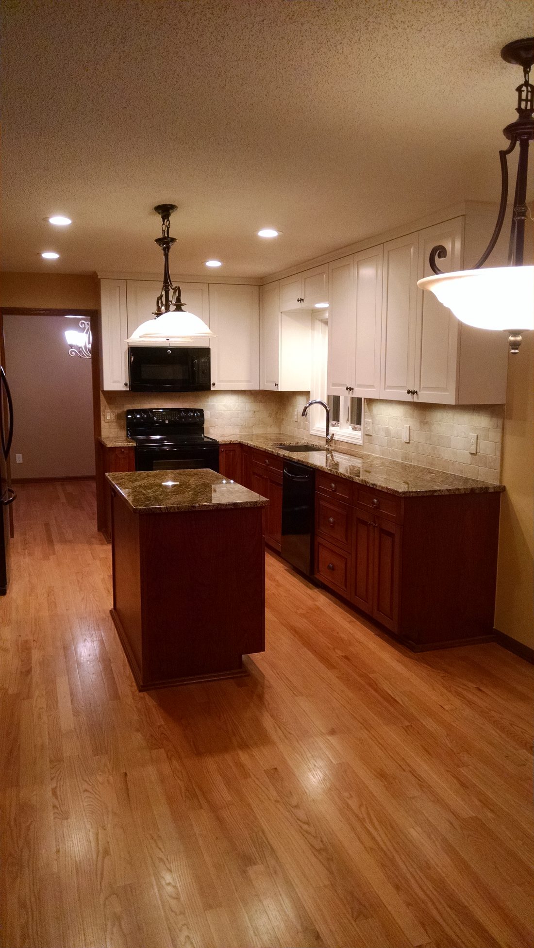 Open kitchen looking toward the dining area