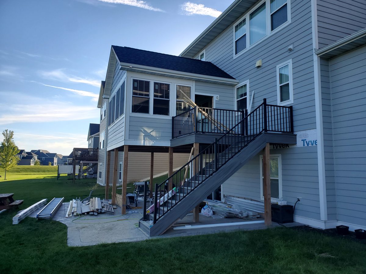 Four-season addition and walkout on a home in Lakeville